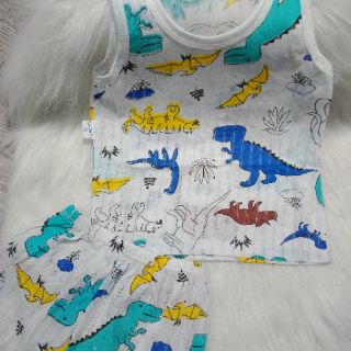 Bộ cotton giấy sát nách cho bé