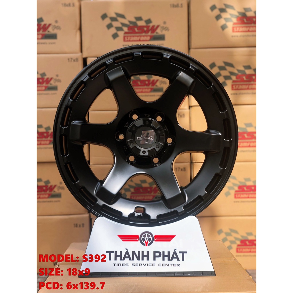 MÂM / LAZANG SSW S392 18 INCH 6x139.7 dành cho các dòng xe FORTUNER, FORD RANGER, COLORADO, NAVARA, BT50