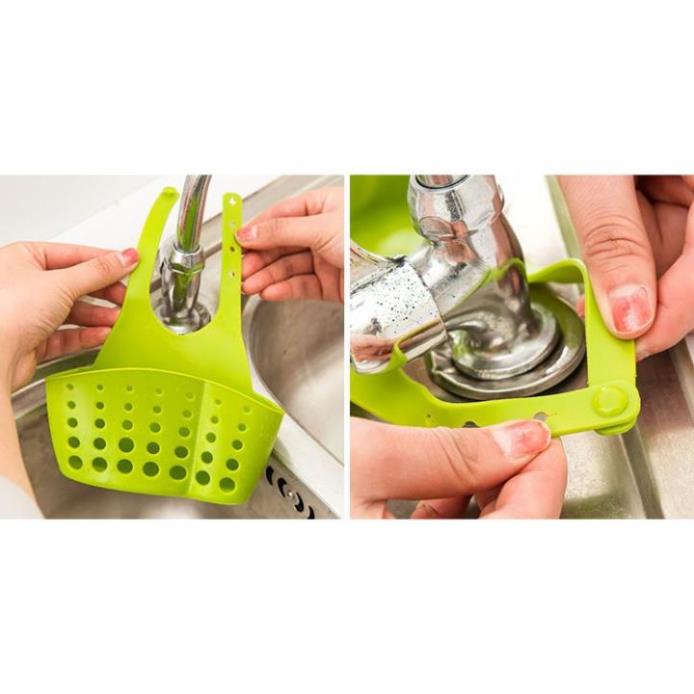 Giỏ nhựa treo bồn rửa chén Tiện Lợi