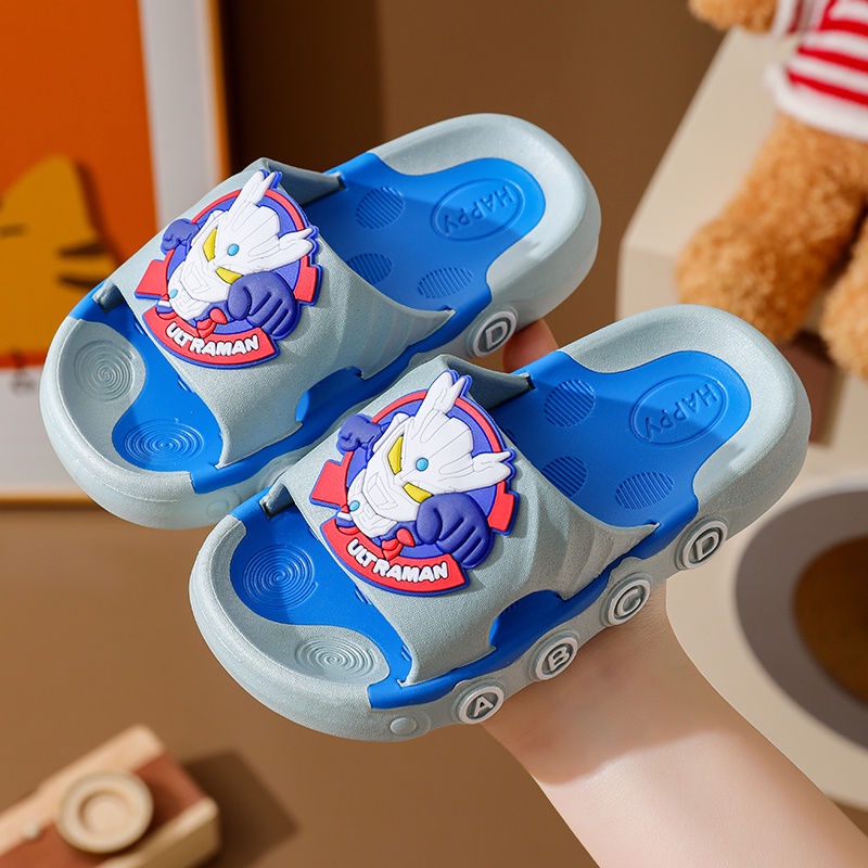Dép Sandal Đế Mềm Chống Trượt Phong Cách Hoạt Hình Ultraman Thời Trang Dành Cho Bé Trai