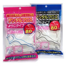 Tăm Chỉ Nha Khoa Nhật  màu xanh và Hồng