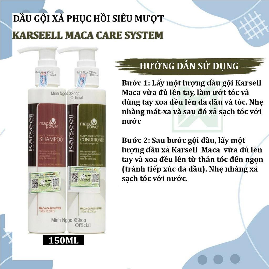 Dầu gội xả phục hồi siêu mượt Karseell Maca Care System 150ML