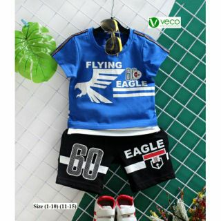 Bộ bé trai phối áo 2 lai Flying