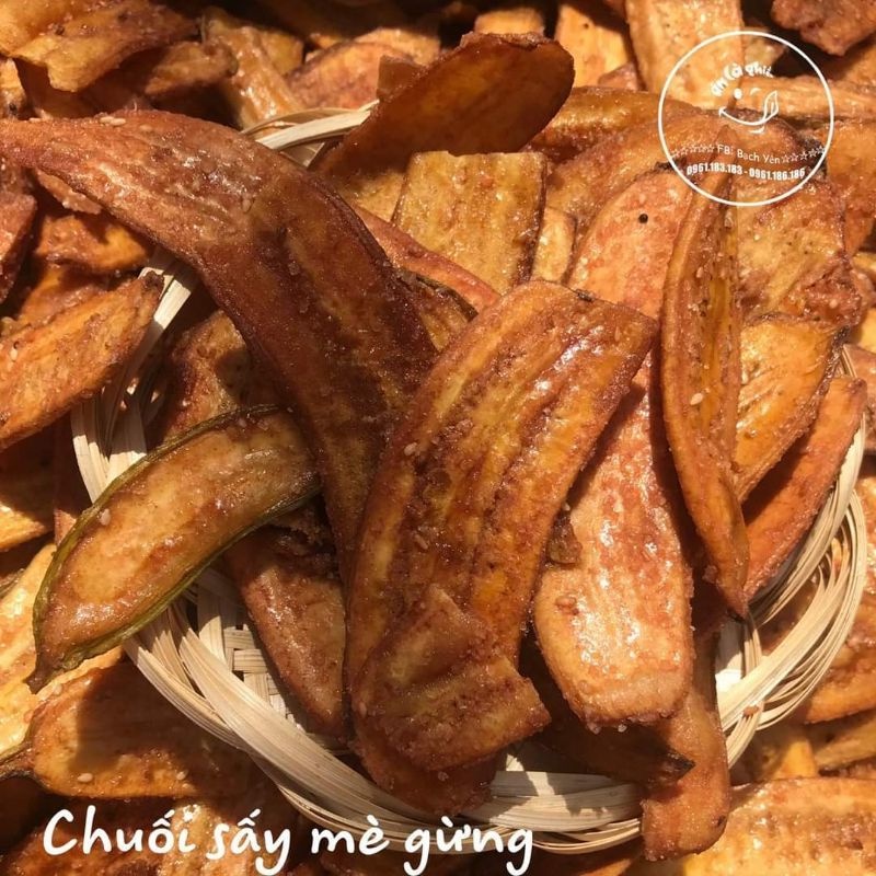 Chuối sấy mè gừng 500g
