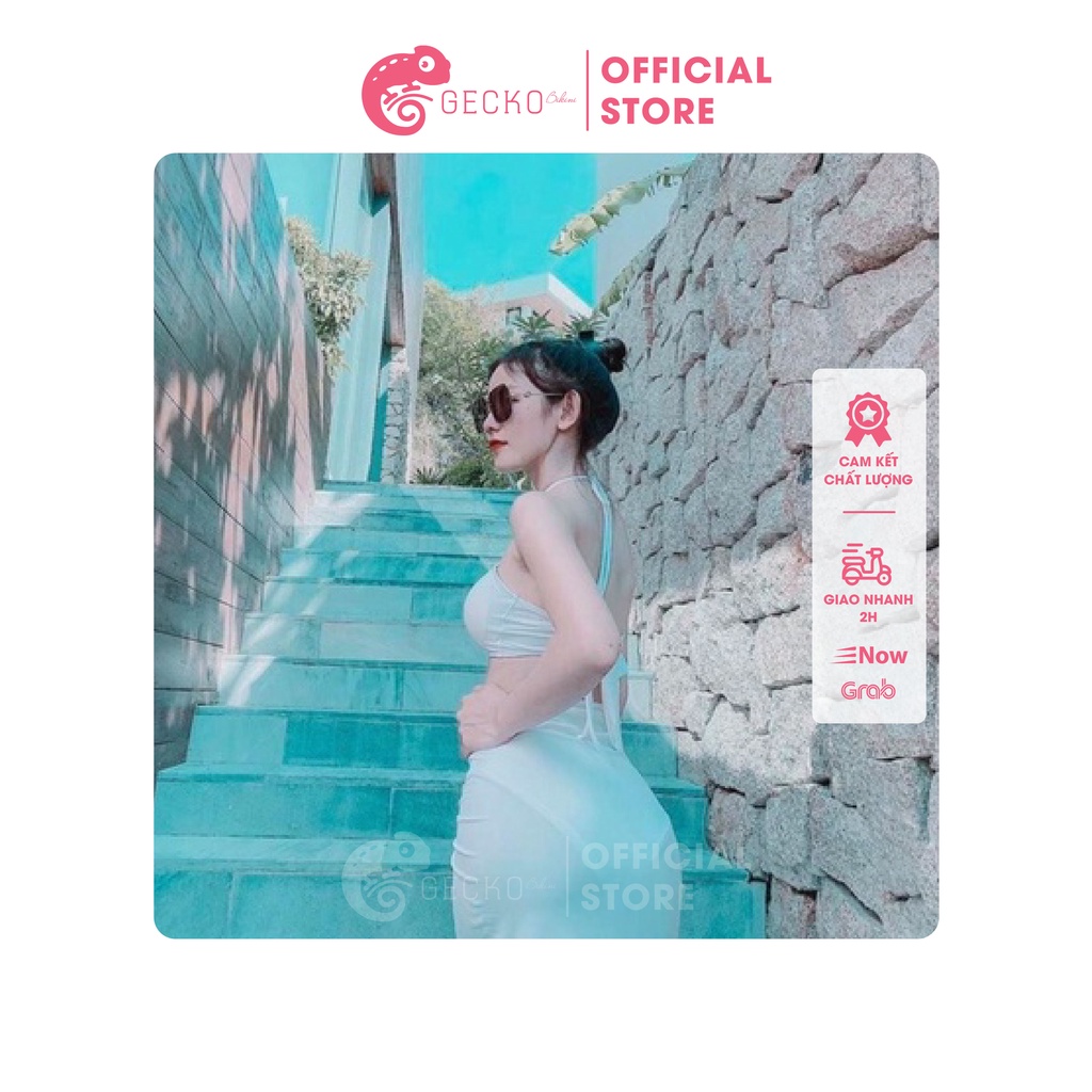 Bikini Đồ Bơi Set 3 Món Đi Biển Váy Rút GK0302 (Ảnh Thật)