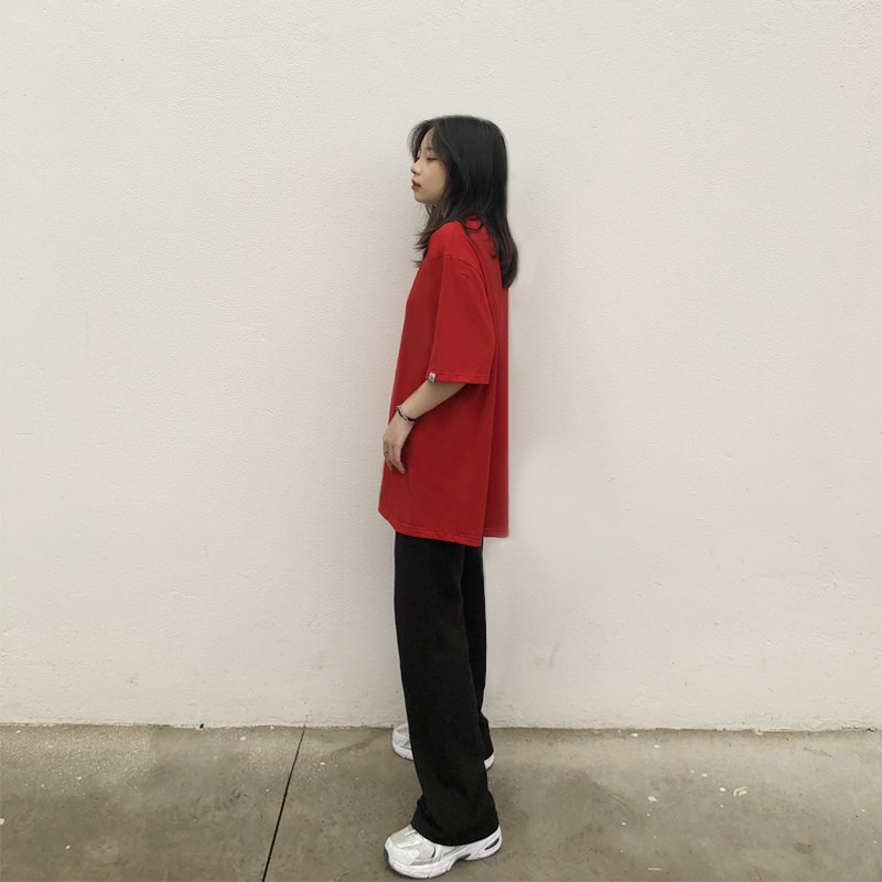 Áo thun trơn tay lỡ nam nữ streetwear basic phông unisex form rộng oversize nhiều màu TS024 | BigBuy360 - bigbuy360.vn