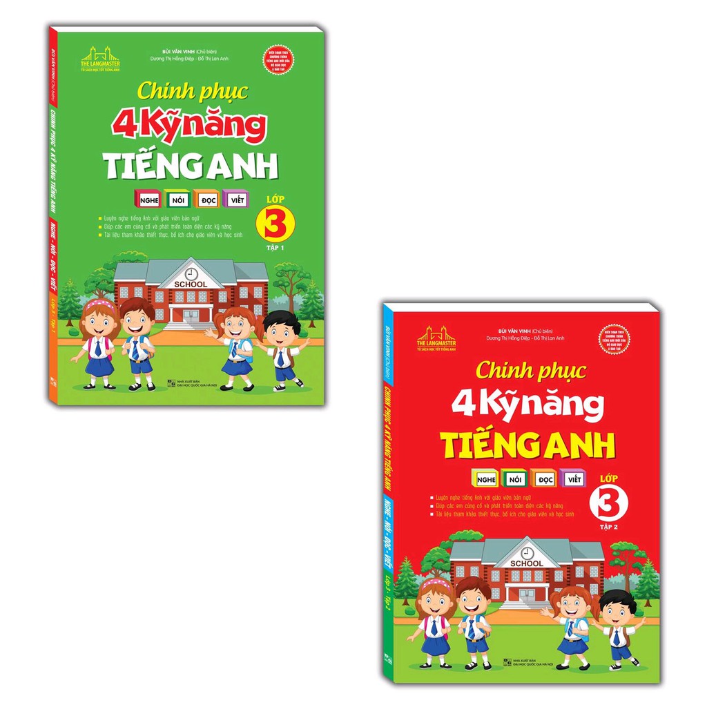 Sách Chinh phục 4 kỹ năng tiếng anh Nghe - nói - đọc - viết lớp 3 (Bộ 2 Cuốn)