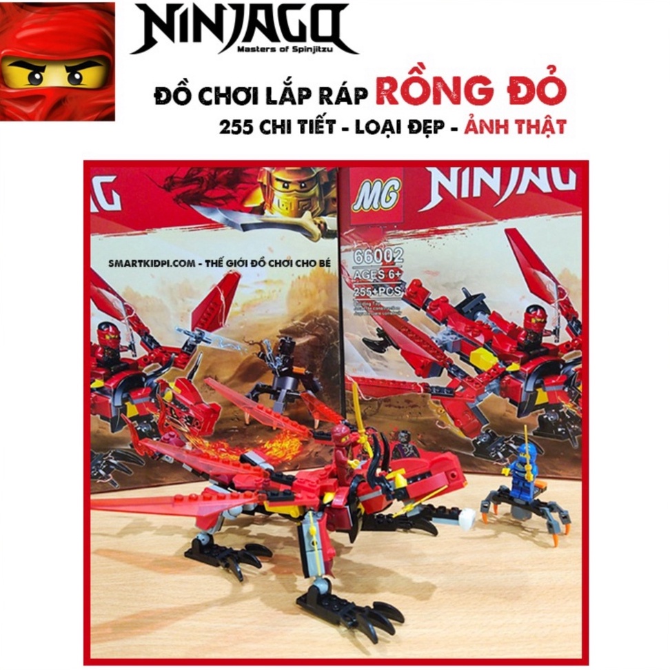 - đồ giải trí Not Lego ninjago - quy mô lắp đặt rồng đỏ của Kai - Hàng đẹp loại 1