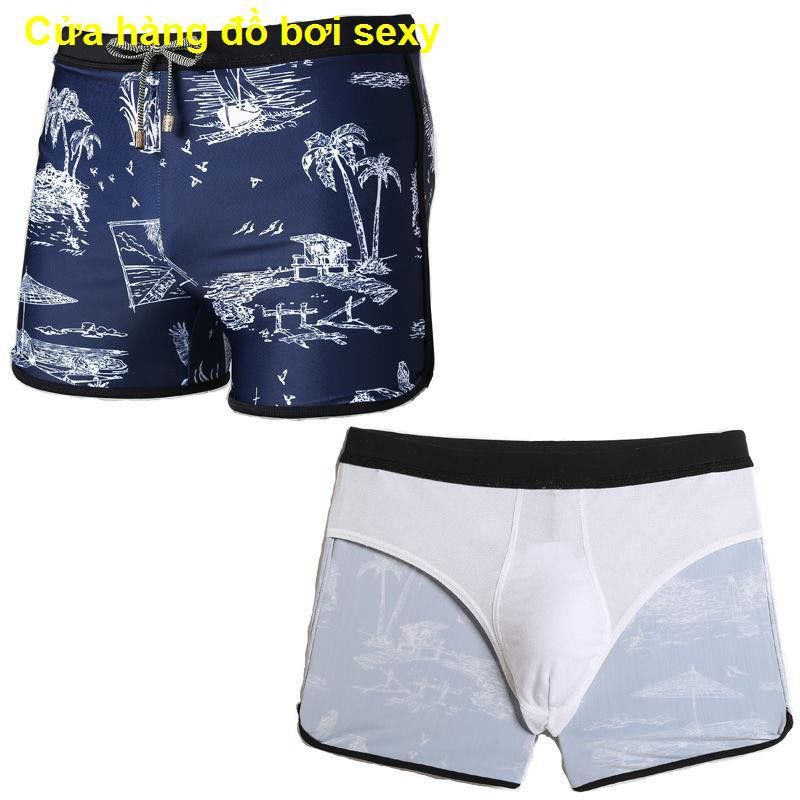 Quần bơi nghỉ dưỡng bãi biển mùa hè Gailang Áo Tắm Nam Boxer 5 điểm nhanh khô đồ chống Xấu Hổ rộng rãi cho người lớn