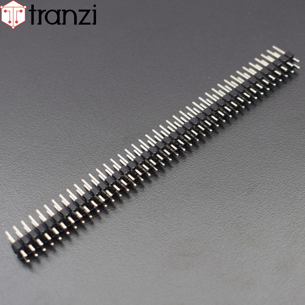 Giăm cắm 2.54mm đôi đực thẳng 2x40P 11.34mm đen - túi  5 cái