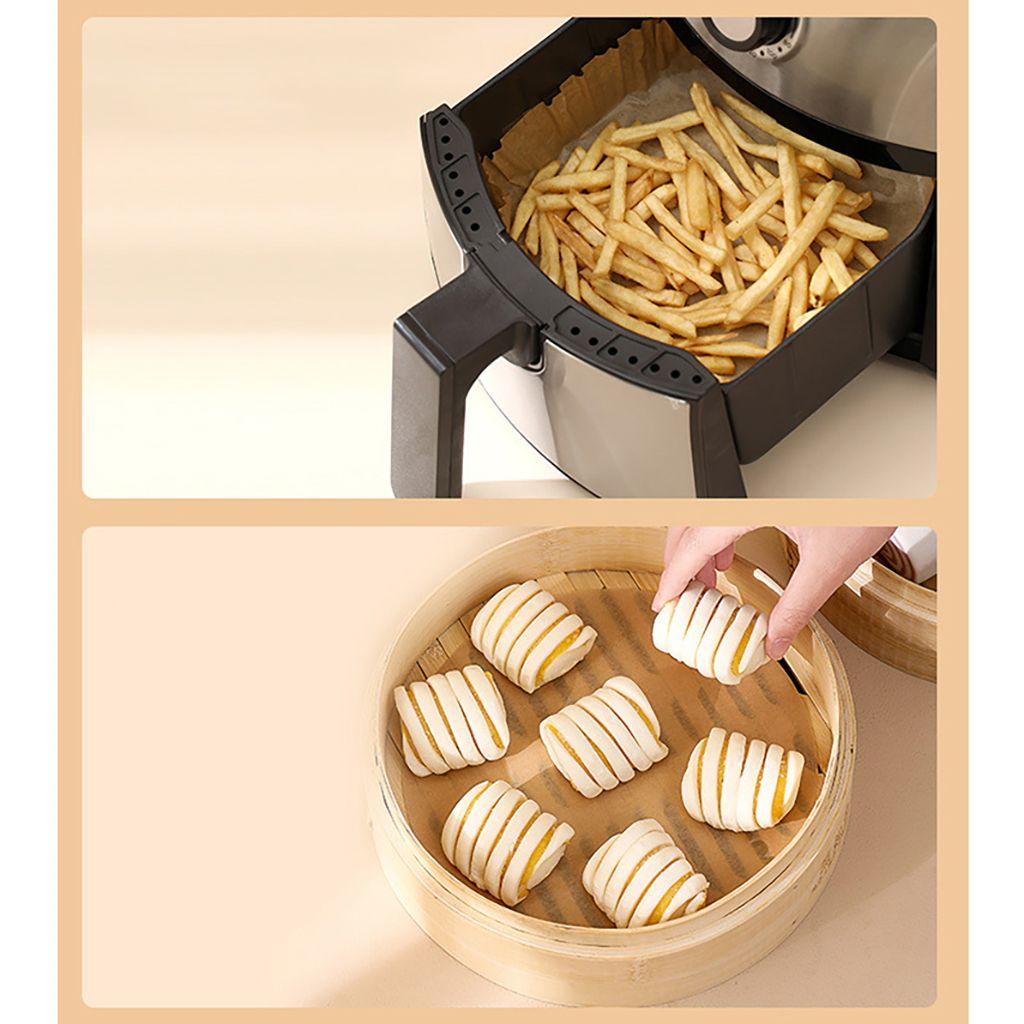 Giấy Silicone Hấp Bánh Hình Vuông / Tròn An Toàn Tiện Dụng