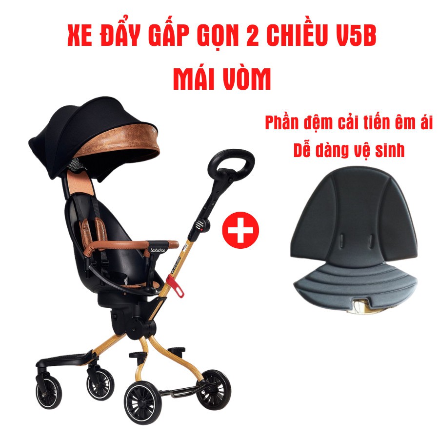 &lt;RẺ VÔ ĐỊCH&gt; Xe đẩy đi bộ 2 chiều gấp gọn Baobaohao V5B - MÁI VÒM