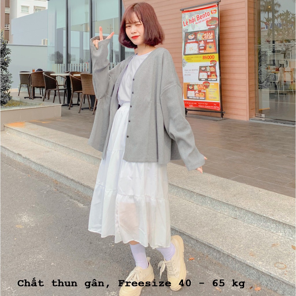 Áo Cardigan SIMPLE Ulzzang Thun Gân Hot - VIETCENTRE