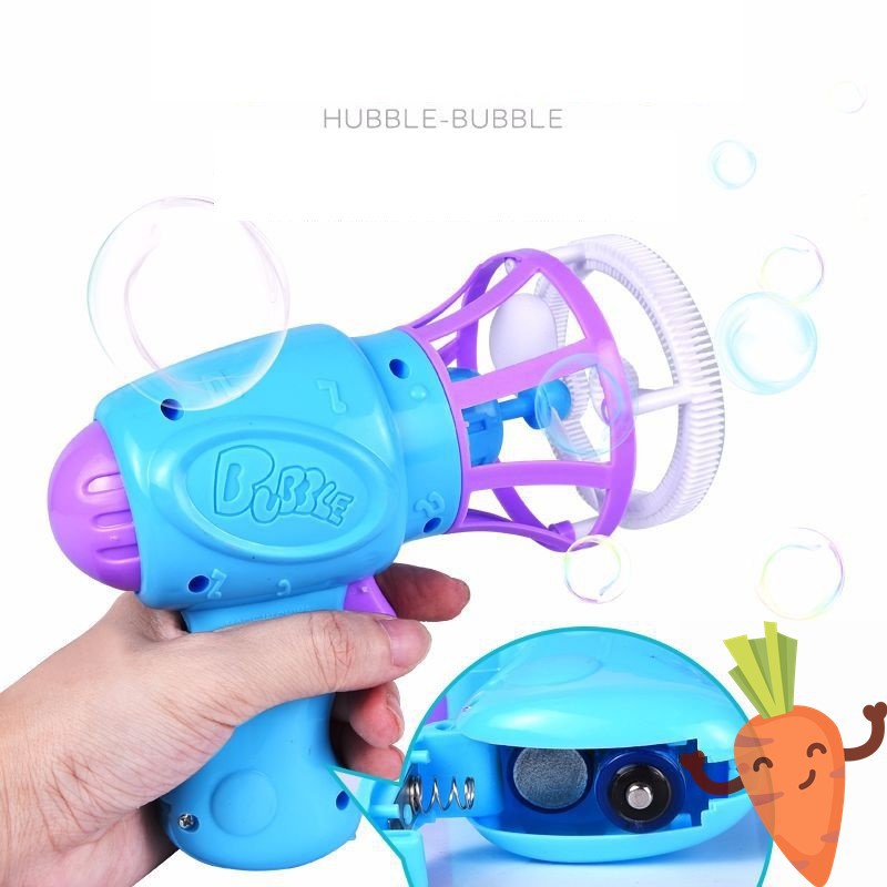 Đồ chơi Súng bắn bong bóng xà phòng 4 nòng có quạt dùng pin siêu thú vị  CAROBY SBB01