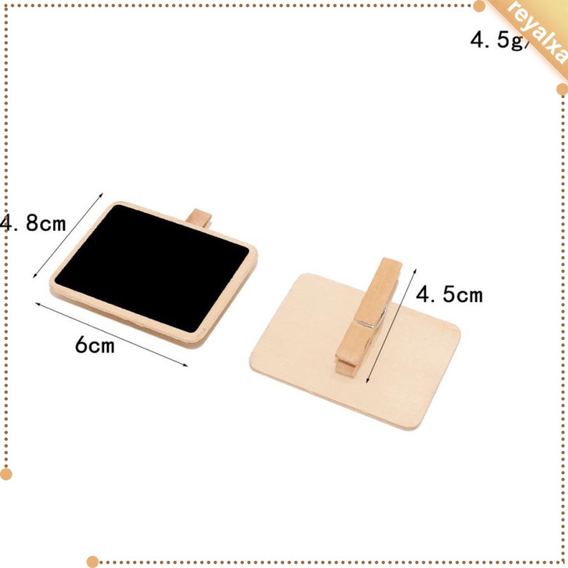 Set 10 Bảng Đen Mini Bằng Gỗ Kèm Kẹp Tiện Dụng