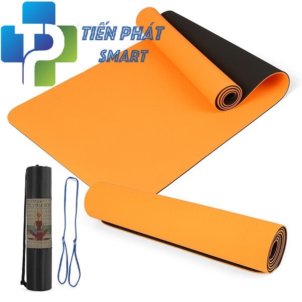 [XẢ HÀNG]Thảm Tập Yoga TPE 6mm 2 Lớp + Tặng Kèm Túi Và Dây Buộc