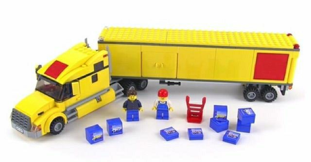 Xả hàng - Lắp ráp kiểu lego city - cities 02036 xe công chở hàng