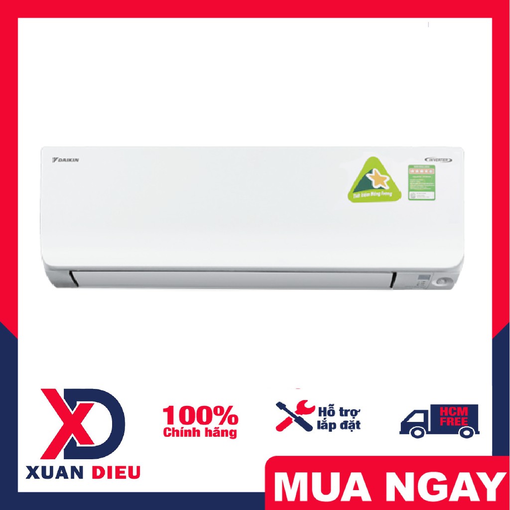 Máy lạnh Daikin Inverter 1.5 HP FTKM35SVMV - Công nghệ Hybrid Cooling kiểm soát độ ẩm tối ưu, Tự ngắt điện không ổn định