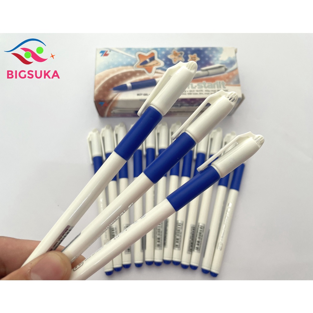 Bút bi gel Thiên Long Gel-012 Starlit xanh BIGSUKA