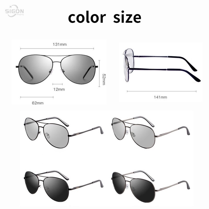 Mắt kính thay đổi màu thời trang cho nam