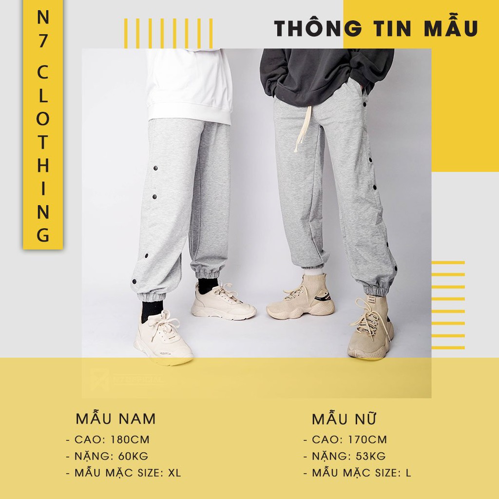 Quần ống rộng CÚC DỌC unisex N7 jogger thể thao bó chun dáng suông nam nữ nỉ cao cấp da cá bigsize thu đông | BigBuy360 - bigbuy360.vn