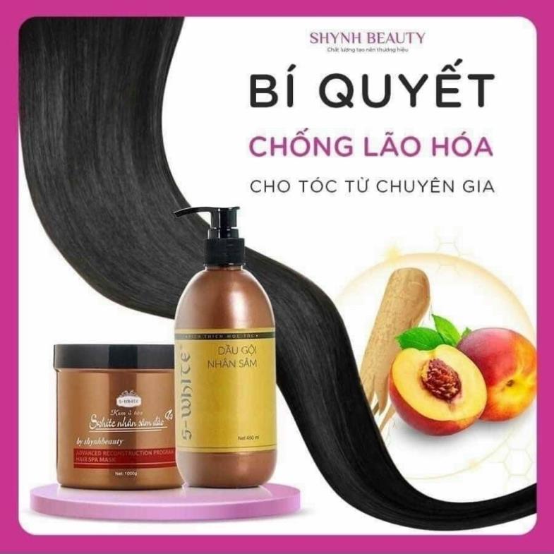 [Chính Hãng] Combo Gội Swhite - Ủ Tóc Nhân Sâm Đào Swhite  Chính Hãng