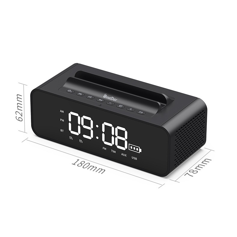Loa Bluetooth Không Dây OneDer Phantom V06 Đa Năng Kết Hợp Đồng Hồ Báo Thức Bass Mạnh Mẽ Hàng Cao Cấp