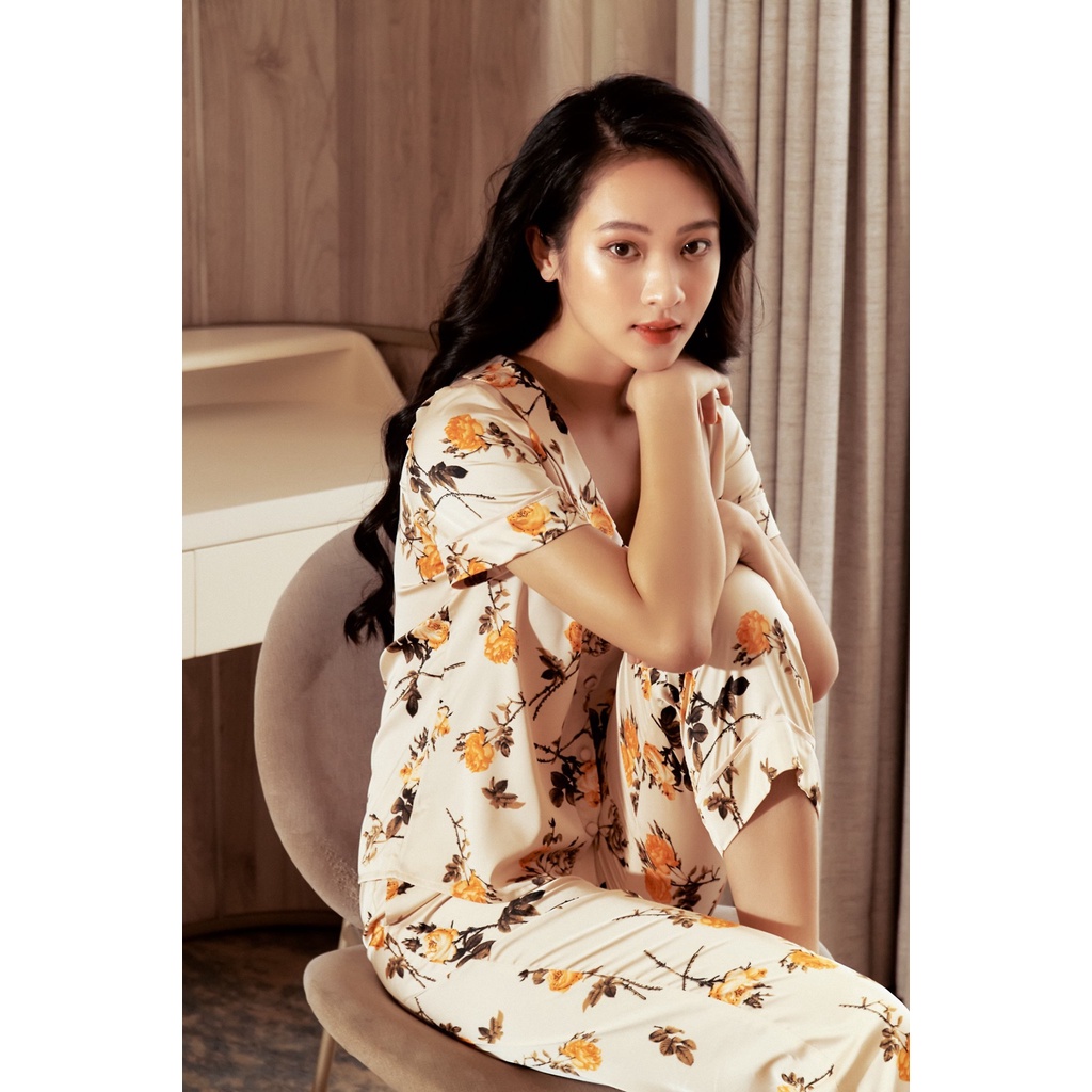 Bộ Ngủ Thiết Kế Họa Tiết Hoa - BN30