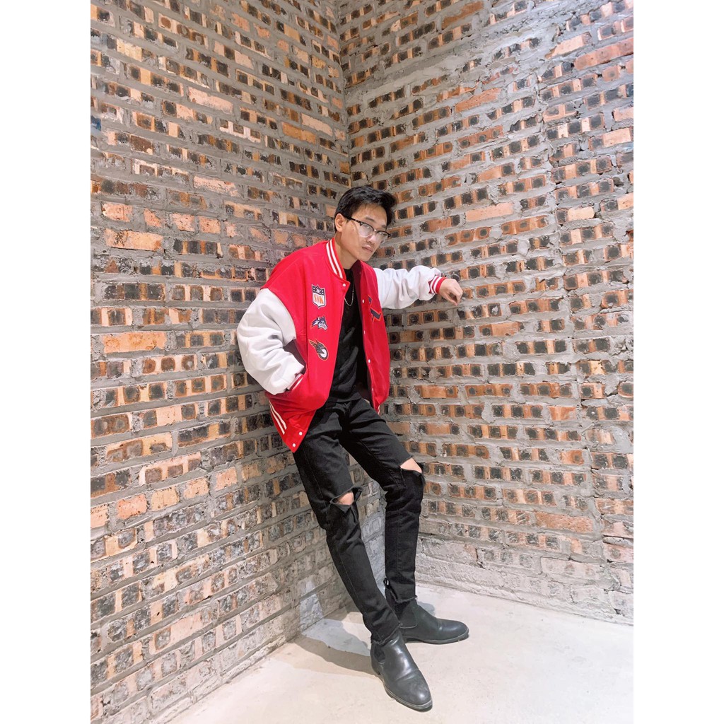 [Tặng Sticker và khăn Tuban] _ Áo khoác VARSITY họa tiết Longsnkr chất nỉ cao cấp giữ nhiệt và thoáng - Bomber /Varsity | BigBuy360 - bigbuy360.vn
