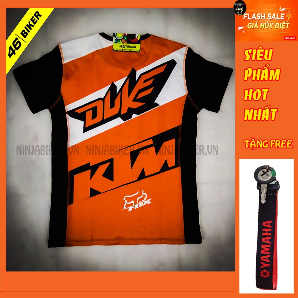 Áo thun KTM- YAMAHA- MONSTER cổ tròn tặng móc khóa