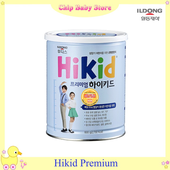 Sữa Hikid Tăng Chiều Cao - Hikid vani/ Hikid Premium/ Hikid Dê Núi - 600gram (Date 2023) (Có tem chống hàng giả)