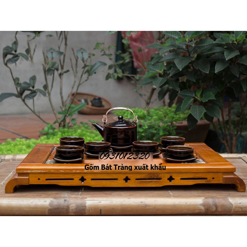 bộ ấm trà bát tràng