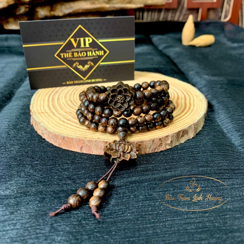 Vòng Tay Trầm Hương [ CHÍNH HÃNG ] Chuỗi Tràng 108 Hạt Chuẩn Tự Nhiên 4 - 6 - 8mm Cao Cấp Quà Tặng Cho Nam Nữ - 108 Sánh