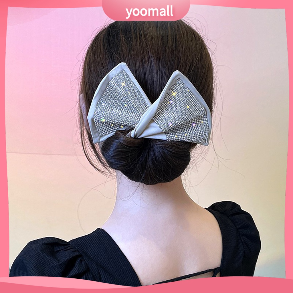 Kẹp Tóc Xoăn Bằng Vải Đính Nơ Xinh Xắn