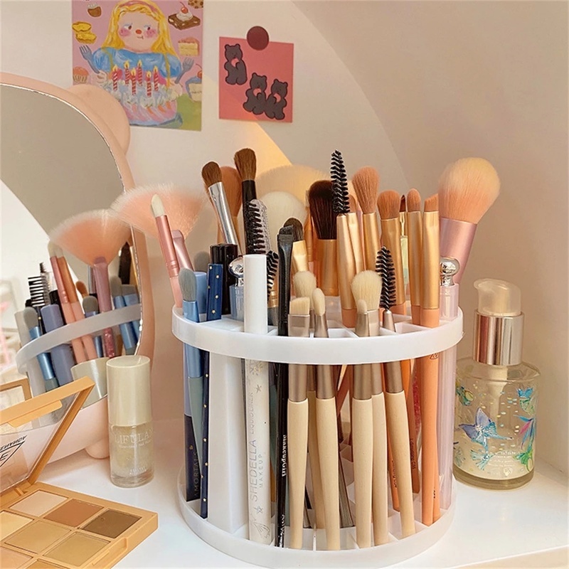 Giá Đỡ Cọ Trang Điểm 52 Lỗ Hình Tròn Cỡ Lớn Đa Năng Tiện Dụng