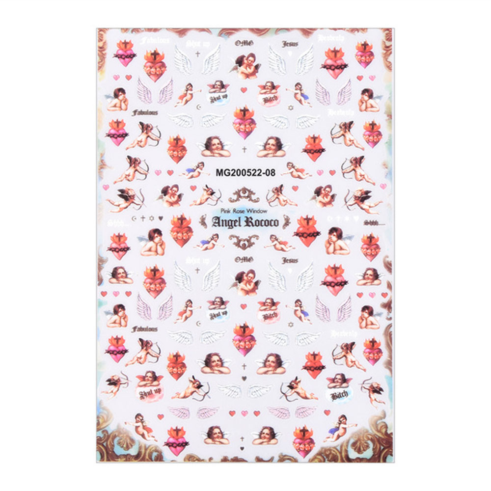 Miếng Dán Trang Trí Móng Tay Hình Thiên Thần 3D DIY