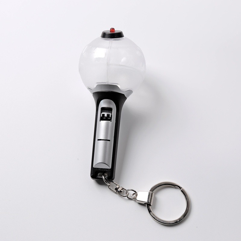 Kpop BTS BT21 JUNG KOOK V Concert Army Bomb Light Stick Glow Keychain