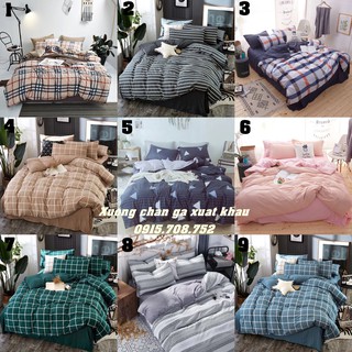27 sét chăn ga cotton Đũi kẻ  (chát chọn mẫu với shop)