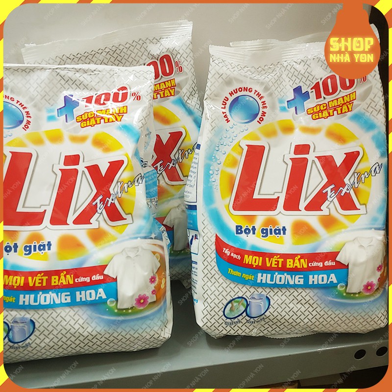 Bột giặt Lix Extra 550g đa năng giặt tay và giặt máy tẩy sạch vết bẩn hiệu quả