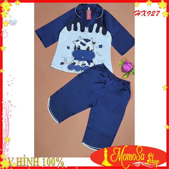 Đồ Bộ Nữ Mặc Nhà Kiểu Pijama Lụa Satin Cao Cấp Mềm Mịn MOMOSA Shop