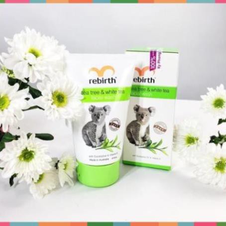Sữa rửa mặt, gel rửa mặt cho da dầu, tinh chất trà xanh và trà trắng Rebirth - 100ml - Nhập Khẩu Úc, Ngăn Ngừa Mụn | BigBuy360 - bigbuy360.vn