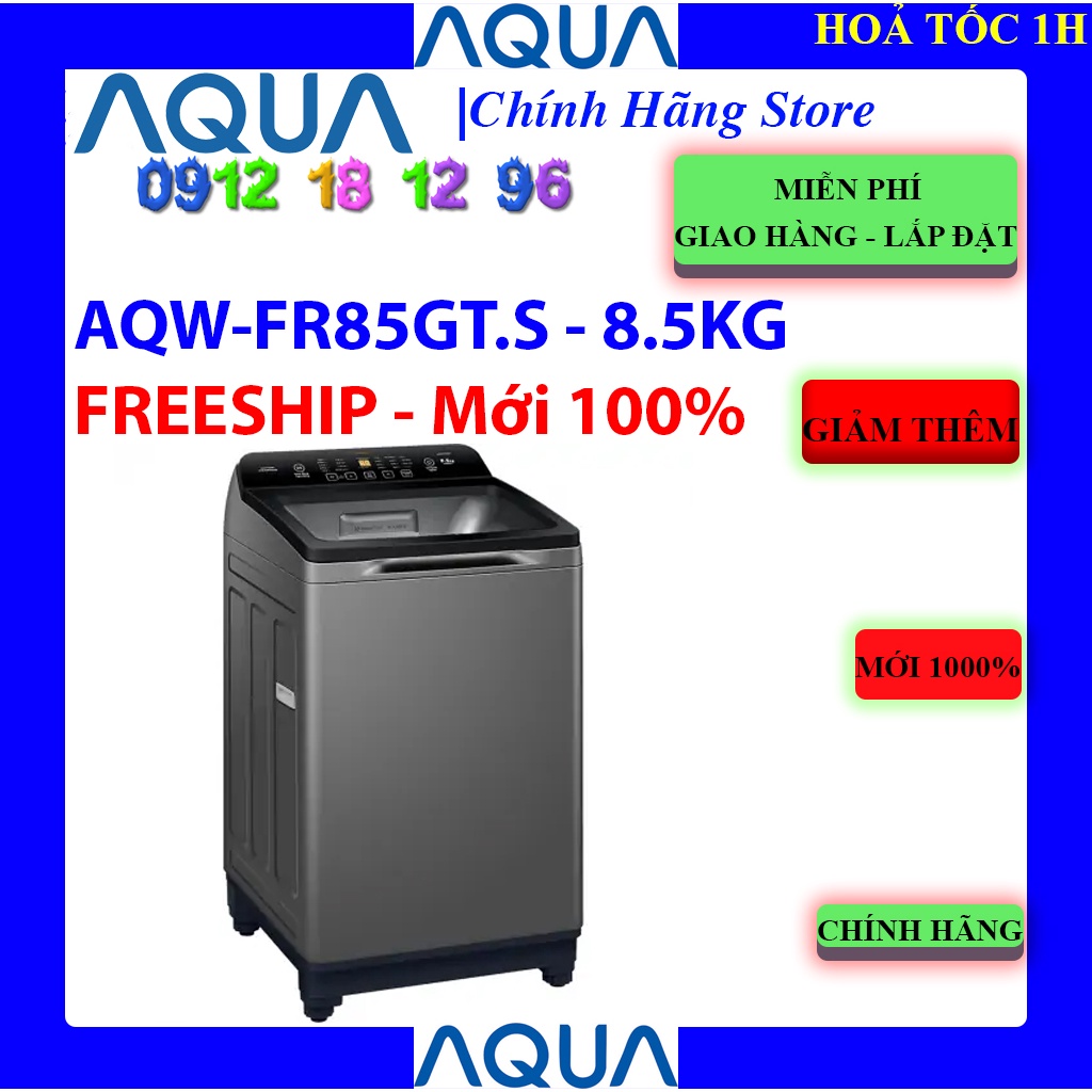 [AQUA FR85GT] Máy giặt Aqua 8.5 kg AQW-FR85GT.S
