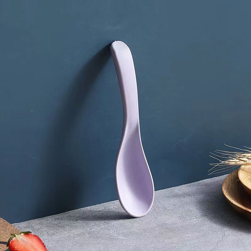 Bộ Chén Đĩa Muỗng Đũa Bằng Lúa Mạch Màu Tím Tiện Dụng