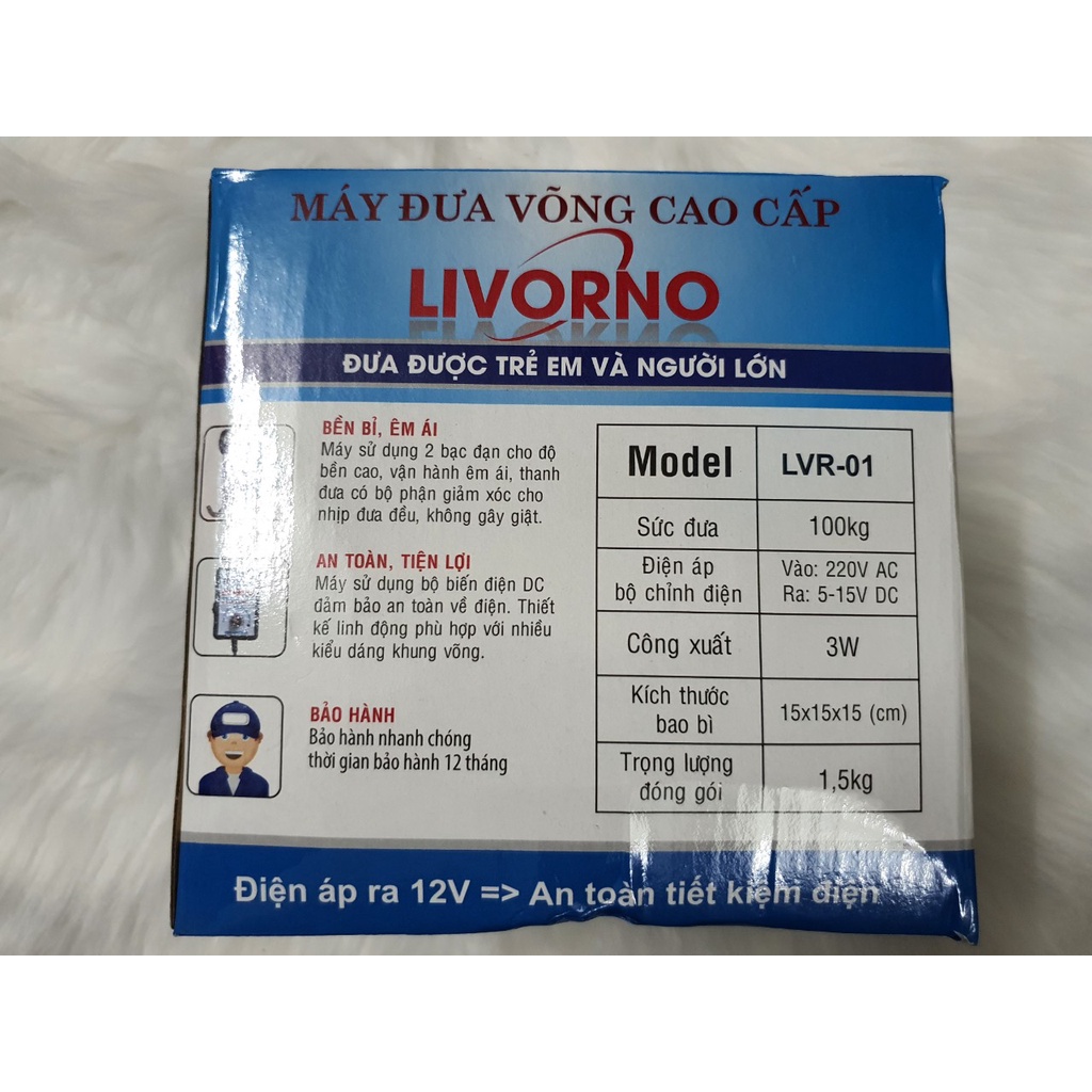 Máy đưa võng tự động cao cấp Livorno LVR01, sản phẩm tiện lợi để ru bé ngủ