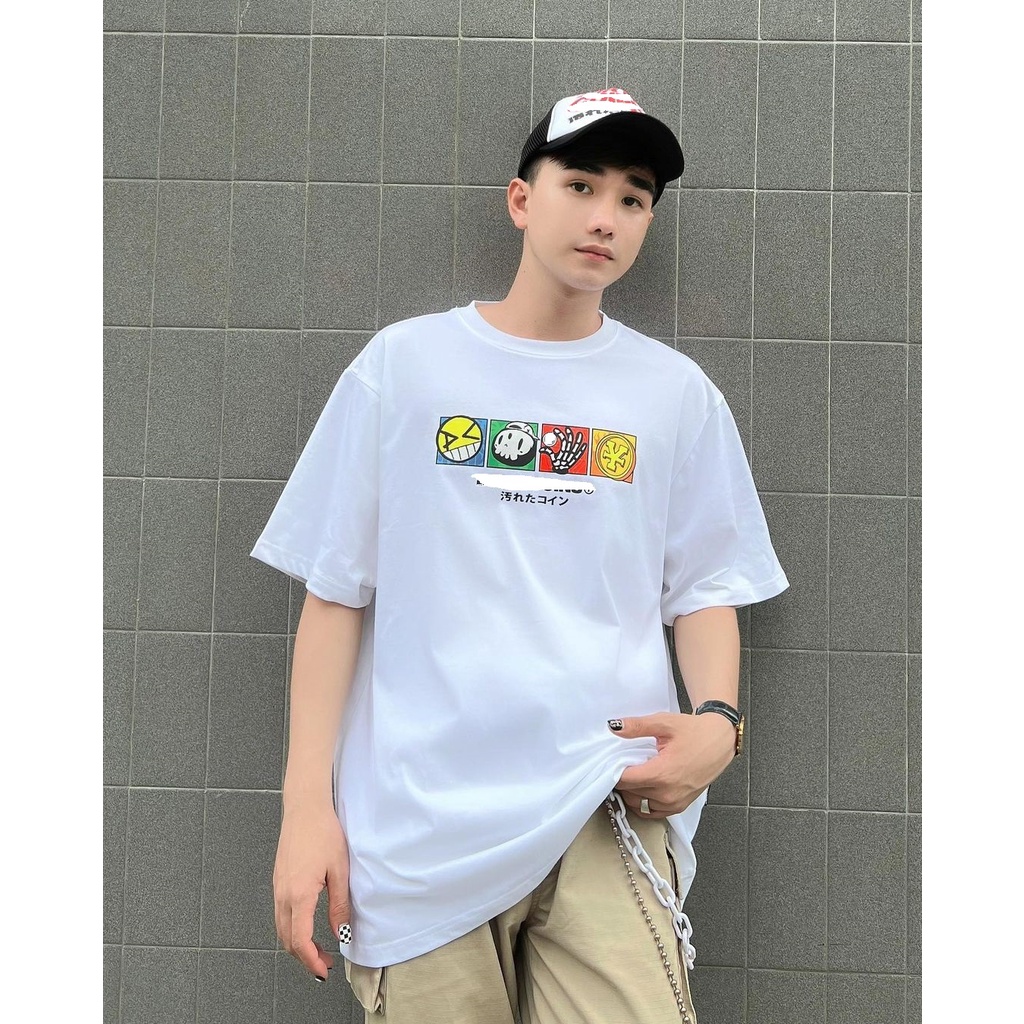 Áo thun tay lỡ Nam nữ  Dico mate Áo thun tay lỡ Unisex Nam nữ full tag KunS2