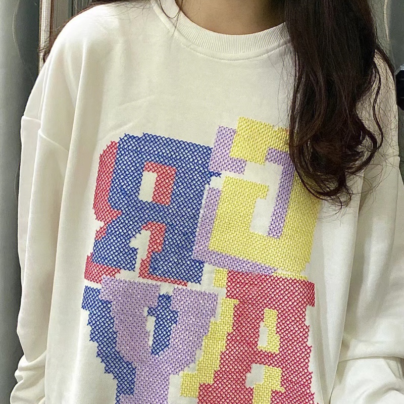 NRVP Mới Áo Thun Tay Dài Dáng Rộng In Chữ Phong Cách Hàn Quốc 2023