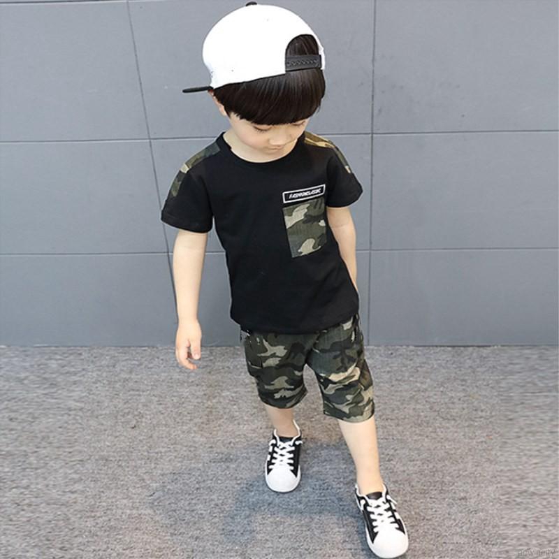 Set đồ bộ lửng phong cách thể thao năng động dành cho bé trai