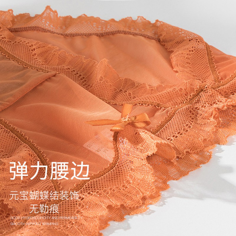 Quần Lót Cotton Phối Ren Lưới Trong Suốt Thoáng Khí Quyến Rũ Cho Nữ
