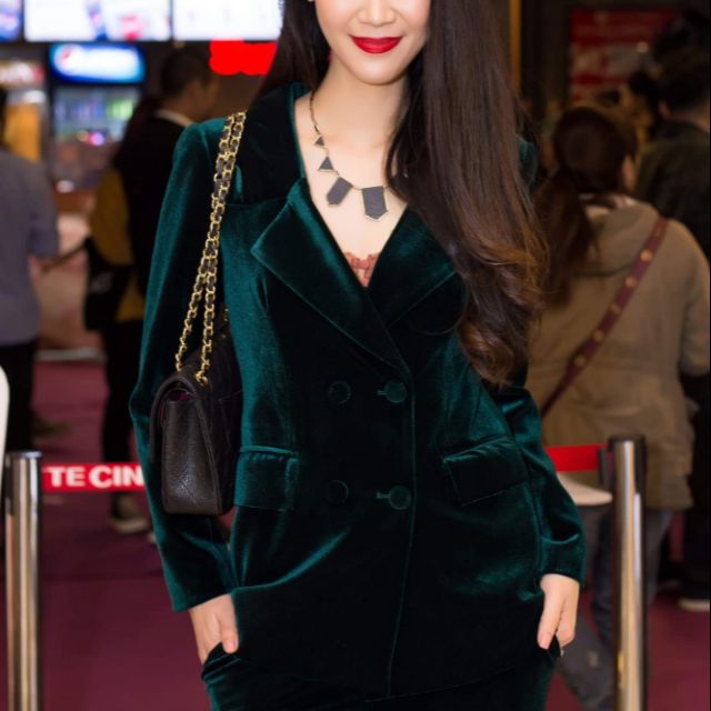 Bộ vest nhung nữ cao cấp