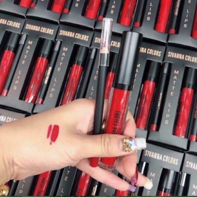 SET SON SIVANNA COLOR MATTE LIPS TẶNG CHÌ KẺ